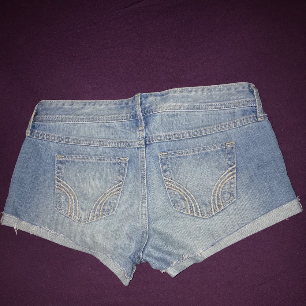 Hollister low rise jean shorts lace pockets - Picture 2 of 5